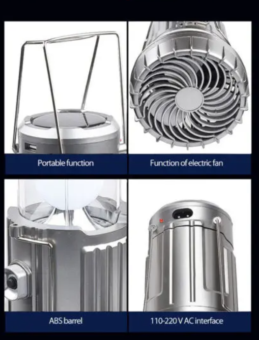 Camping Lights Multifunctional Solar Energy Fan